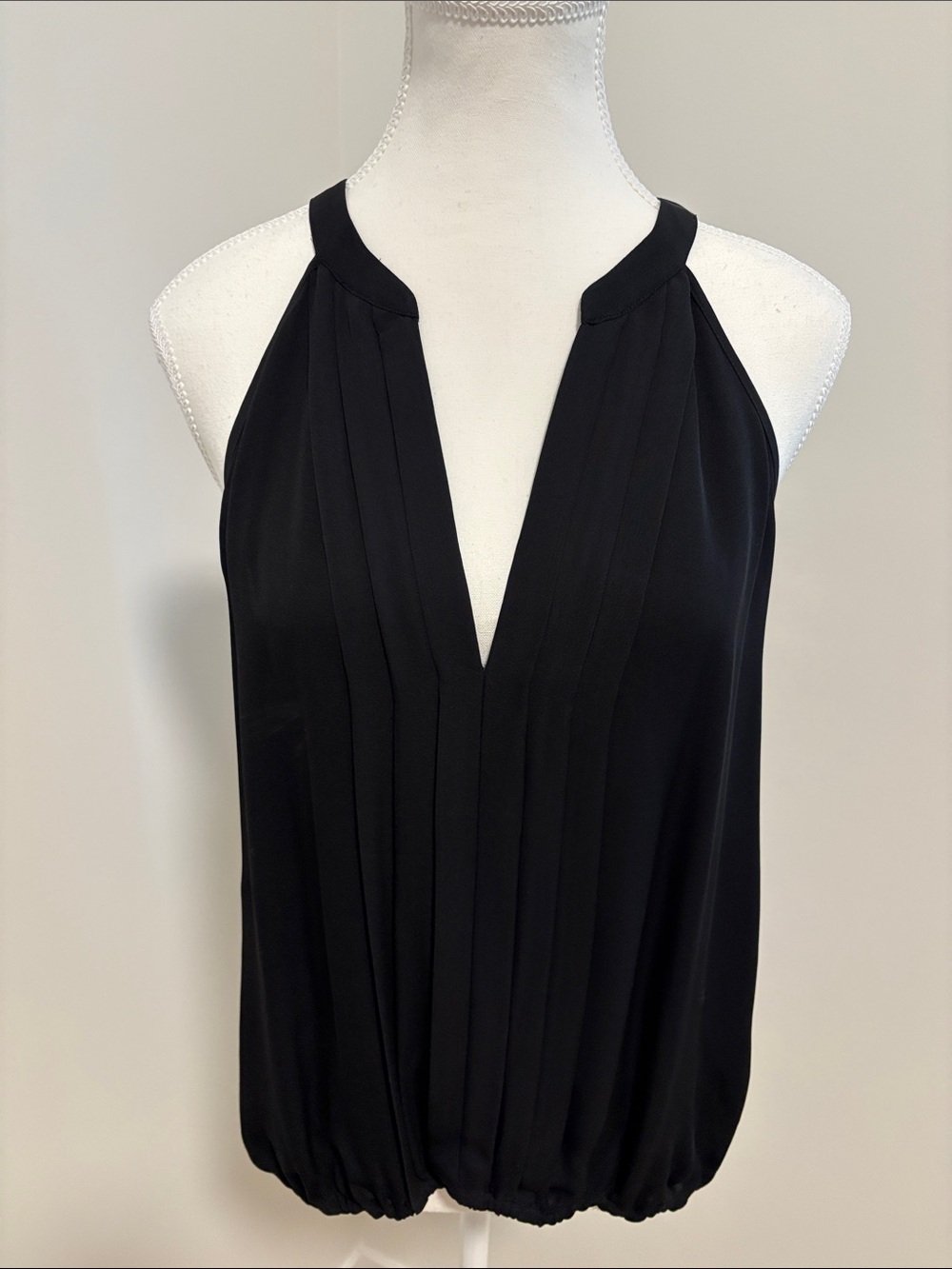 Joie Black Pleated Halter Blouse